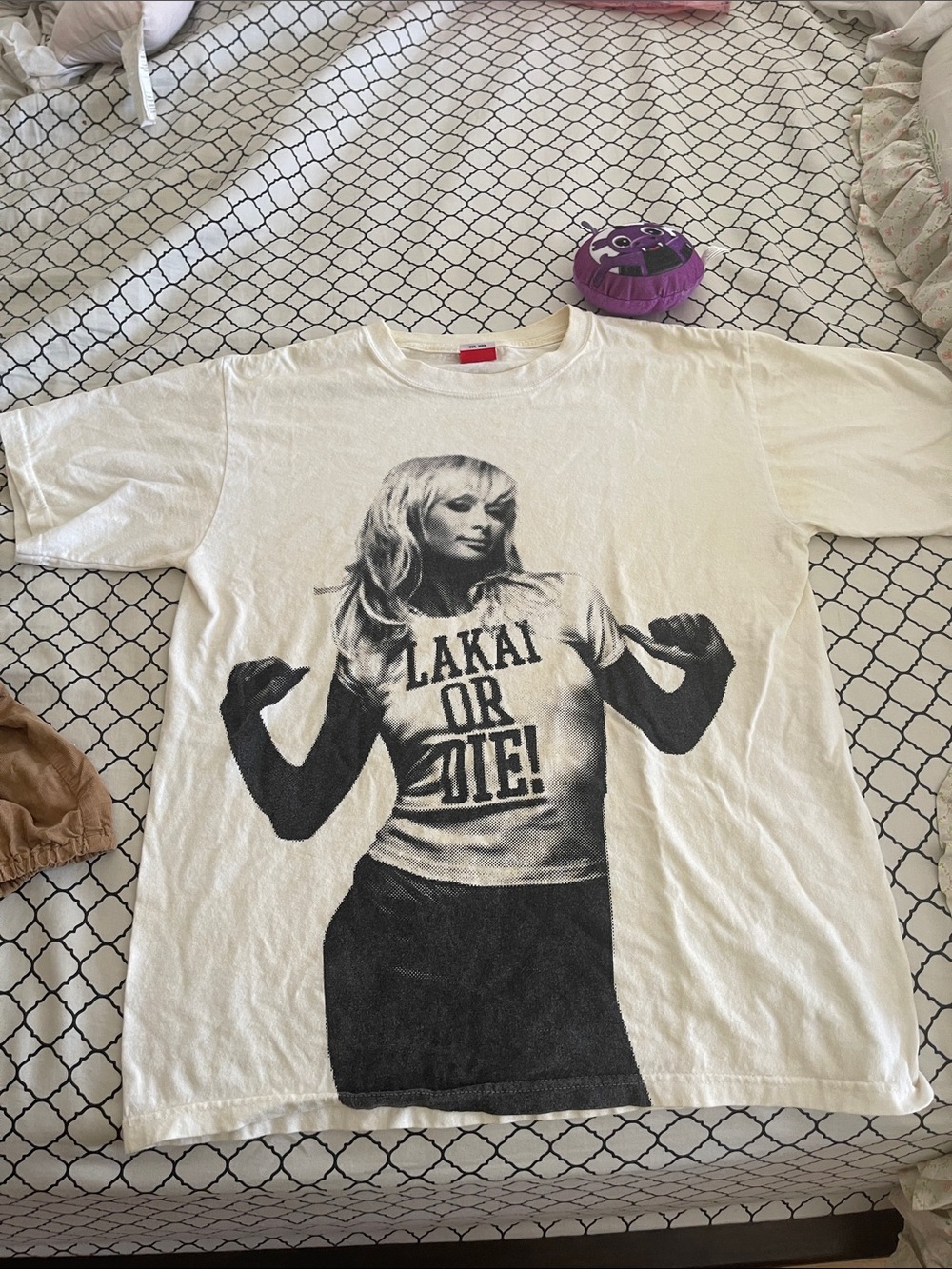 Lanai Paris Hilton Cream Graphic Tee